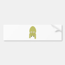 zombie green zombie walking dead bumper sticker