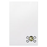 zombie head and crossbones stationery