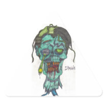 Zombie Head Sticker