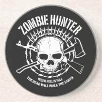 zombie hunter undead living dead drink coasters