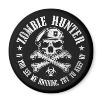 zombie hunter undead living dead refrigerator magnets