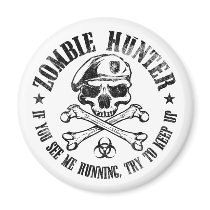 zombie hunter undead living dead refrigerator magnets