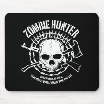 zombie hunter undead living dead mouse pads