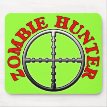 Zombie Hunter with Crosshairs Mouse Pads