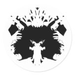 Zombie Ink Blot 6 dark psychology art stickers