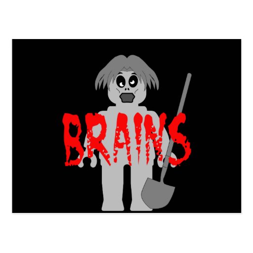 Zombie Minifig 'Brains', Post Card