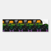 Zombie Obama Bloody Flag Bumper Stickers