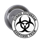 Zombie Outbreak Response Team (Biohazard) Pinback Button