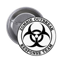 Zombie Outbreak Response Team (Biohazard) Pinback Button