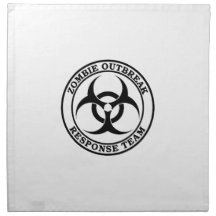 Zombie Outbreak Response Team (Biohazard) Printed Napkins