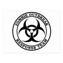 Zombie Outbreak Response Team (Biohazard) Postcards