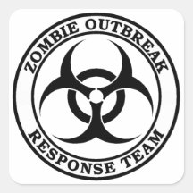 Zombie Outbreak Response Team (Biohazard) Square Sticker