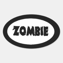 Zombie Oval Stickers