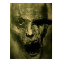 ZOMBIE Postcard by 'The Tormented Alexander'