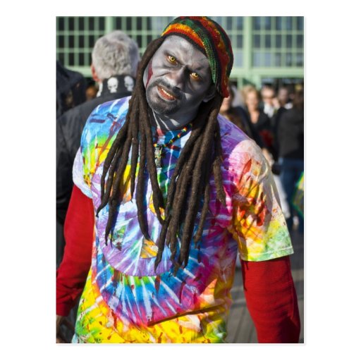 Zombie Rasta Dude Post Card
