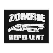 zombie repellent - the shotgun post card