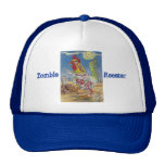 Zombie Rooster Chicken Halloween Art Mesh Hat
