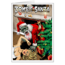 Zombie Santa Christmas Card