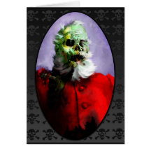 Zombie Santa Christmas Card Cards