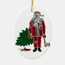 Zombie Santa Claus Ornament