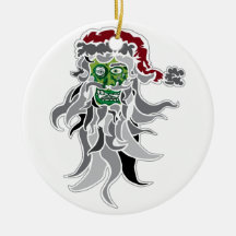 Zombie Santa Claus Ornaments