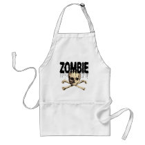 Zombie Skull Black Apron