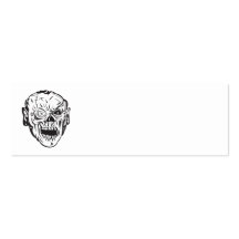Zombie Skull Face Monster Business Card Templates
