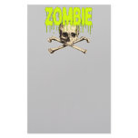 Zombie Skull - Green Stationery Design