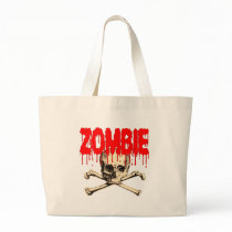 Zombie Skull Red Bag