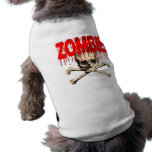 Zombie Skull Red pet clothing