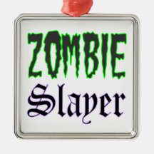 Zombie Slayer Christmas Ornament