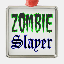 Zombie Slayer Christmas Ornament