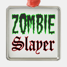 Zombie Slayer Christmas Ornament