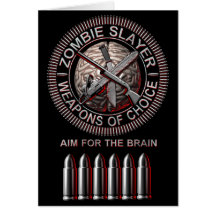 Zombie Slayer Greeting Cards