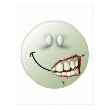 Zombie Smiley Face Postcards