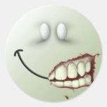 Zombie Smiley Face Sticker