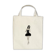 Zombie Suzy 1 - Halloween Doll Canvas Bags