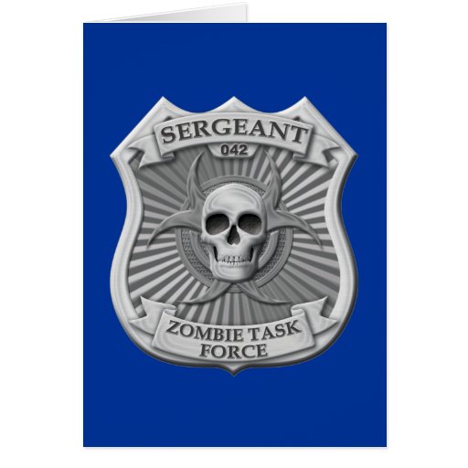 Zombie Task Force - Sergeant Badge Card