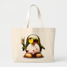 Zombie Tux (Linux Tux) Canvas Bags