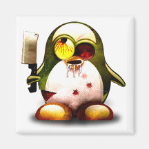 Zombie Tux (Linux Tux) Magnets