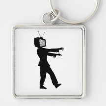 Zombie TV Keychain