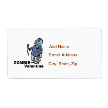 Zombie Valentine Custom Shipping Label