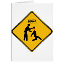 Zombie Warning Sign Cards