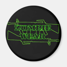 Zombie Wear Machine gun Magnets