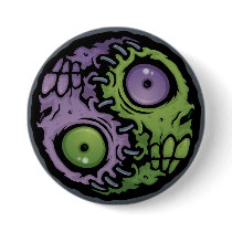 Zombie Yin-Yang Pinback Button