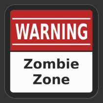 Zombie Zone Sticker stickers