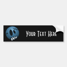 ZOMBIECON FACE - BLUE BUMPER STICKERS