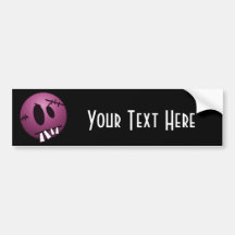 ZOMBIECON FACE - PINK BUMPER STICKERS
