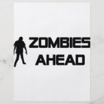 zombies ahead icon personalized flyer