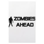 zombies ahead icon custom stationery